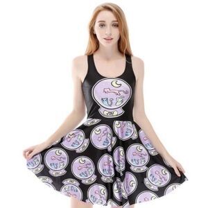 NWT 🆕️ Kawaii Kitten Crystal Ball Skater Dress